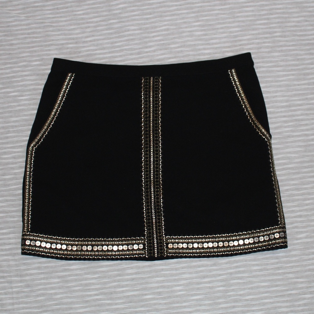 NWT Black & Gold Madewell Sequined Skirt - Size 2